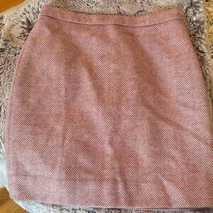 Elegant Pink Herringbone Skirt